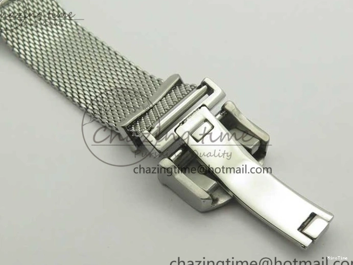 MIROTIME 0520 Portofino Automatic SS MKF 1:1 Best Edition White Dial On SS Mesh Bracelet A2892 V TechFriendly 7205